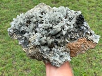 Image 7 of Large Quartz Crystal Points Cluster with inclusions & Fluorite | China #2887