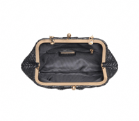 Image 3 of Black Straw Frame Clutch