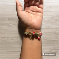 Image 2 of LadyBug Charm Bracelet