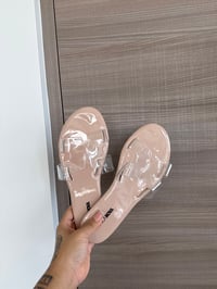 clear sandals (sz 8)