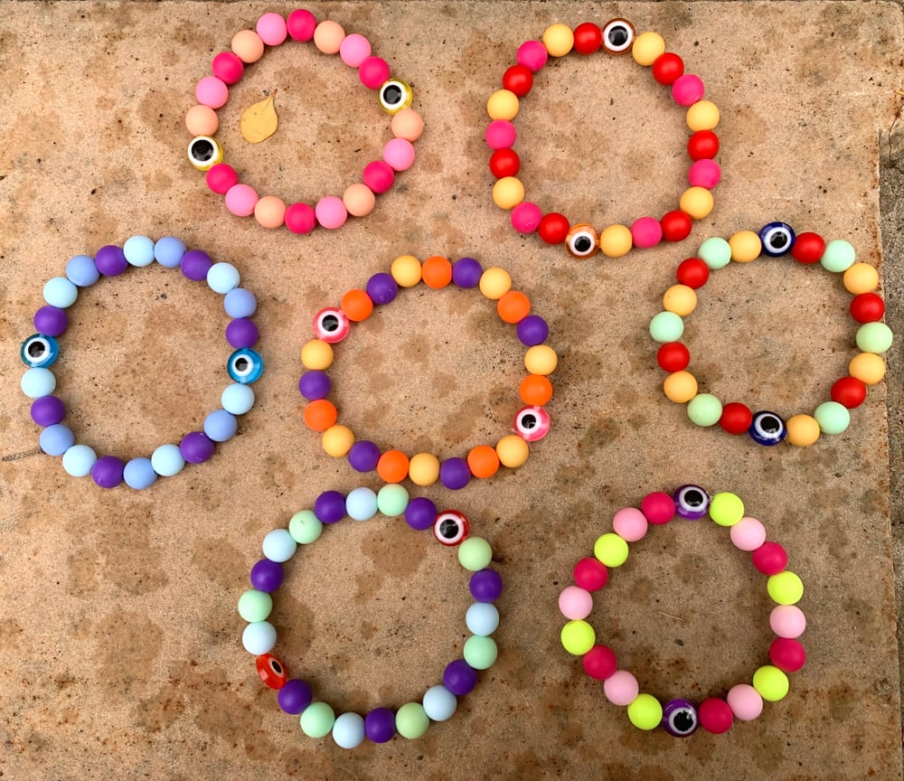Image of Multicolored Evil Eye Bracelets 