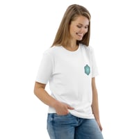 Image 5 of Blue Spirit in White Unisex Organic Cotton T-shirt