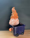 Terracotta and Navy Gnome Planter 