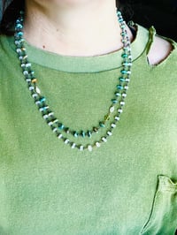 Image 4 of rosary style turquoise and gemstone necklace 