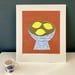 Image of Lemons in a Bowl handmade print