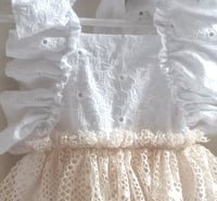Image 2 of Boho photoshoot outfit | Bianca | age 9-12 months | sitter body-dress | white