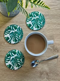 Image 1 of Monstera Coasters - 4 pack
