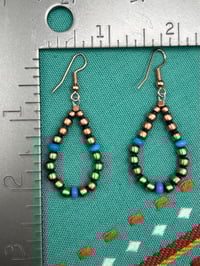 Image 2 of Oxidized Copper Earrings 