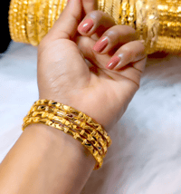 Image 1 of 4 Pieces Gold Plated Bangles Set_GPB_1217