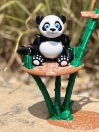 Image 1 of Flexible Panda with Bamboo Tree Stand and Play Ladder