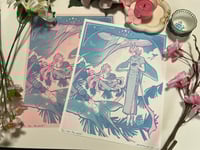 Image 2 of The Moth Tarot Card Riso Print