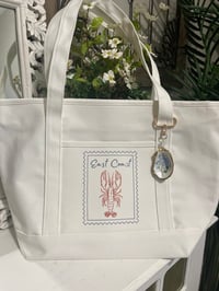 Image 1 of East Coast Lobster Tote Bag - White/Medium