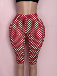 Polka Dot Leggings- red