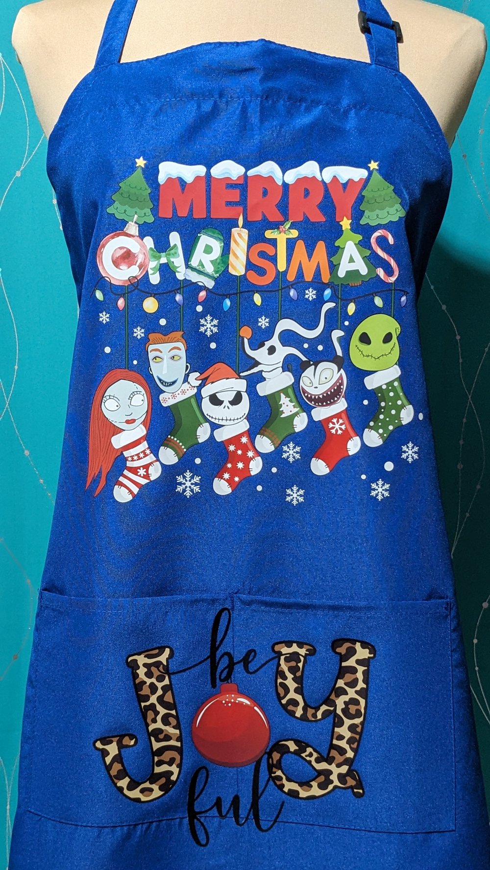 Image of Nightmare before Christmas Apron (blue)