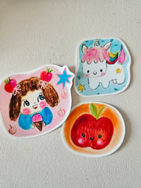 Image 1 of Unicorn and apples stickers