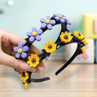 Image 2 of 2 pcs Girl’s Colorful Braided Flower Headband