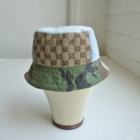 Image 2 of Reworked Reworked Reversible Bell Hat Gucci x Camo Small