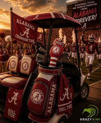 Image 3 of Alabama Crimson Tide custom Golf Club Cover hand knit logo College football fan  gift-2538d4a1