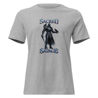 Image 7 of Women's Relaxed T-Shirt, Sacred Savage Ravens & Knight Tee