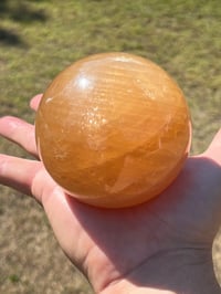 Image 1 of Honey Calcite Sphere #2389