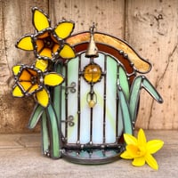 Image 2 of Daffodil Fairy Door Candle Holder 