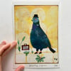 A5 art print -Wealthy pigeon