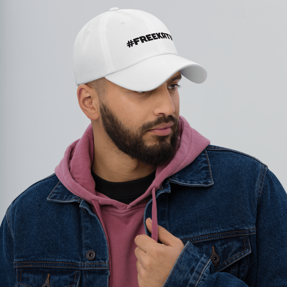 #FREEKATIE Dad hat - Black Text