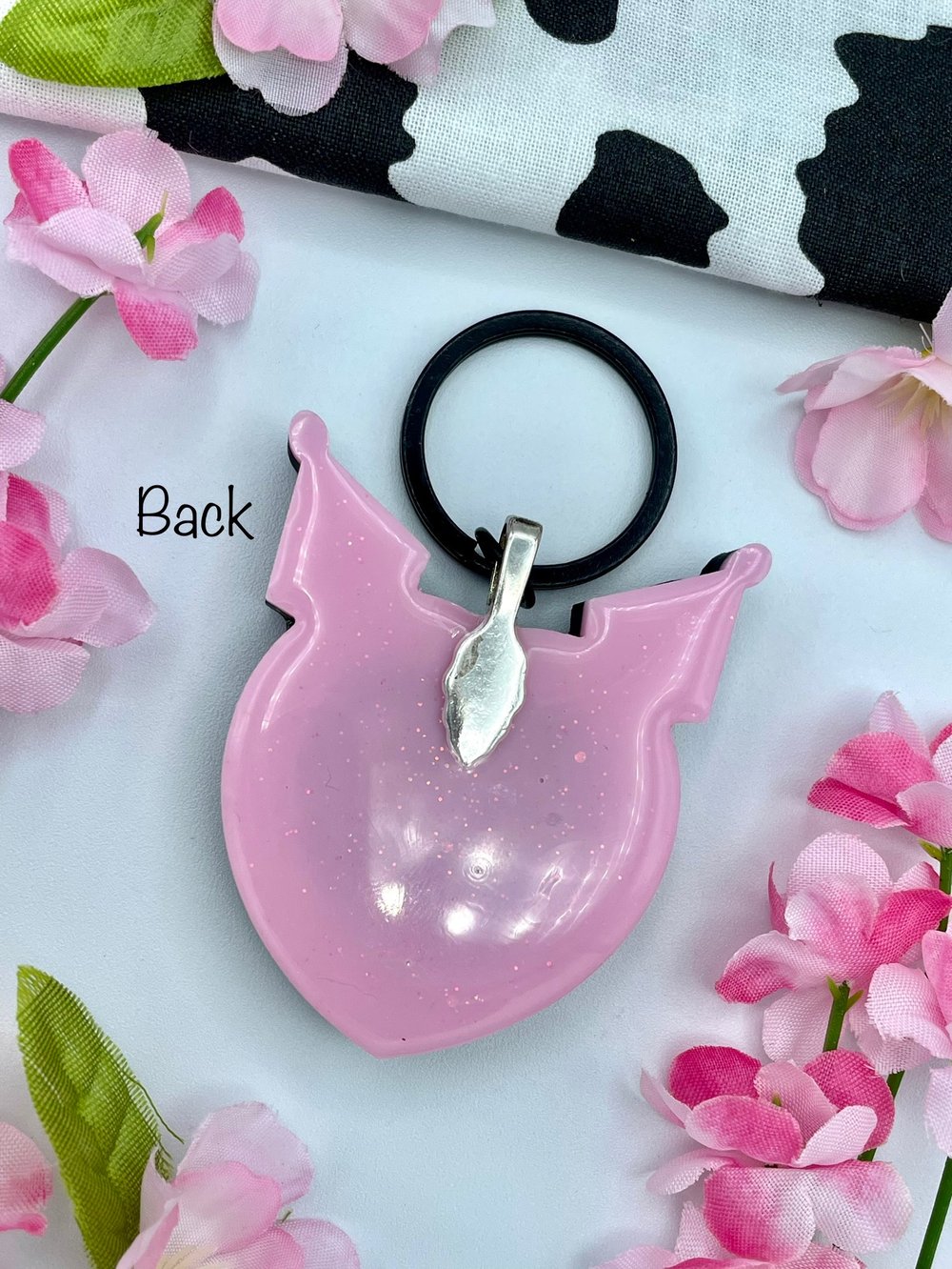 Image of Keychain - Black & Pink Bunny 2 