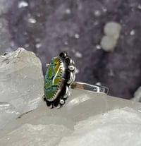 Image 2 of QinGu Turquoise Blossom Ring size 8