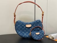 Image 1 of Denim Hoop Bag