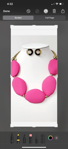 Image of Doris(GOLD NECKLACE SET FUCHSIA)