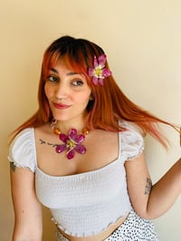 Image 6 of 💜🌼Golden Hour Tulip🌼💜  Necklace 