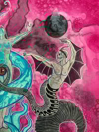Image 4 of The Tongue of Cold Fire Original Watercolor Painting 