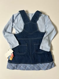 Image 2 of Denim dressall and longsleeve shirt