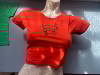 Image 2 of Taylor- fitted crop tee