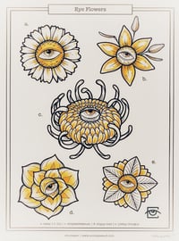 Image 2 of Eye Flowers : Ltd Hand-Embellished & Signed Prints
