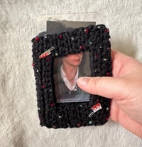 Image 2 of Stabby Babe KPOP Photocard Holder / Handmade / Crochet / Bedazzled / Subtle Merch