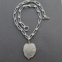 Image 2 of Silver Monstera Leaf Necklace