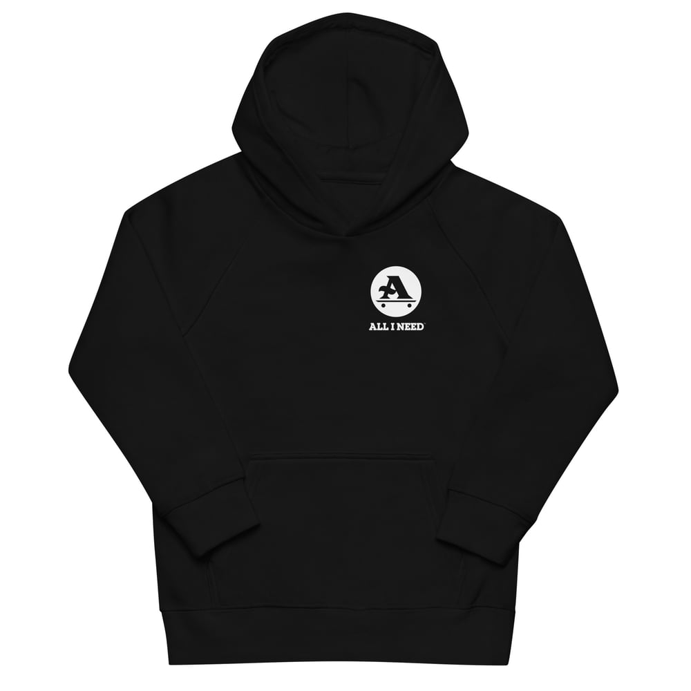 Kids youth A-logo eco hoodie / white logo