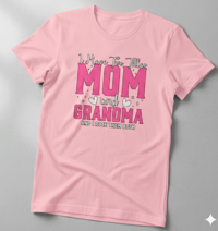 Image 7 of Two titles MOM AND GRANDMA T-SHIRT 