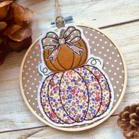 Image 2 of Pumpkin Stack Hoop Decoration