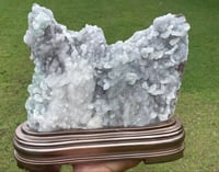 Image 15 of Druzy Quartz Crystal With Green Fluorite #452 