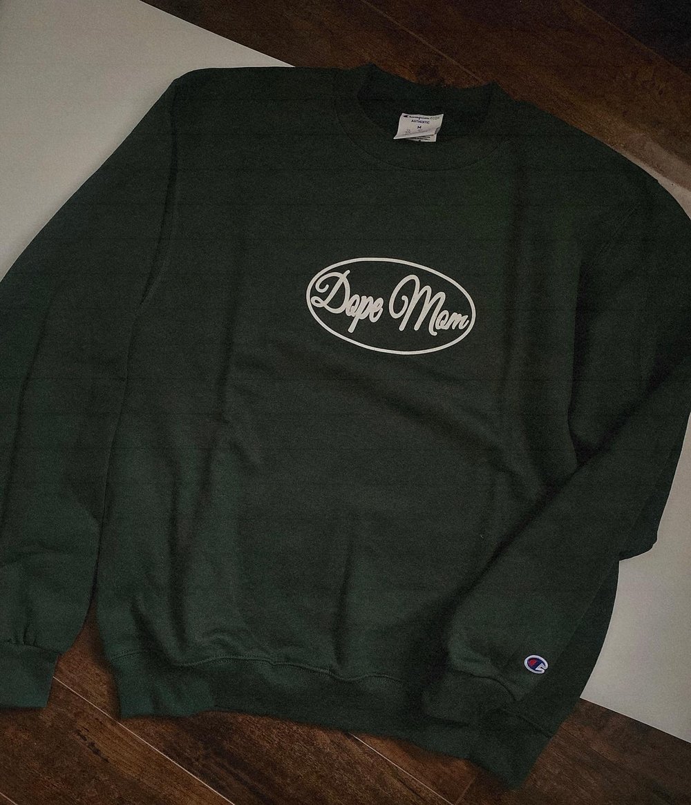 Image of DOPE MOM DARK GREEN SWEATER