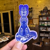Willow Patterned Fox Sticker 