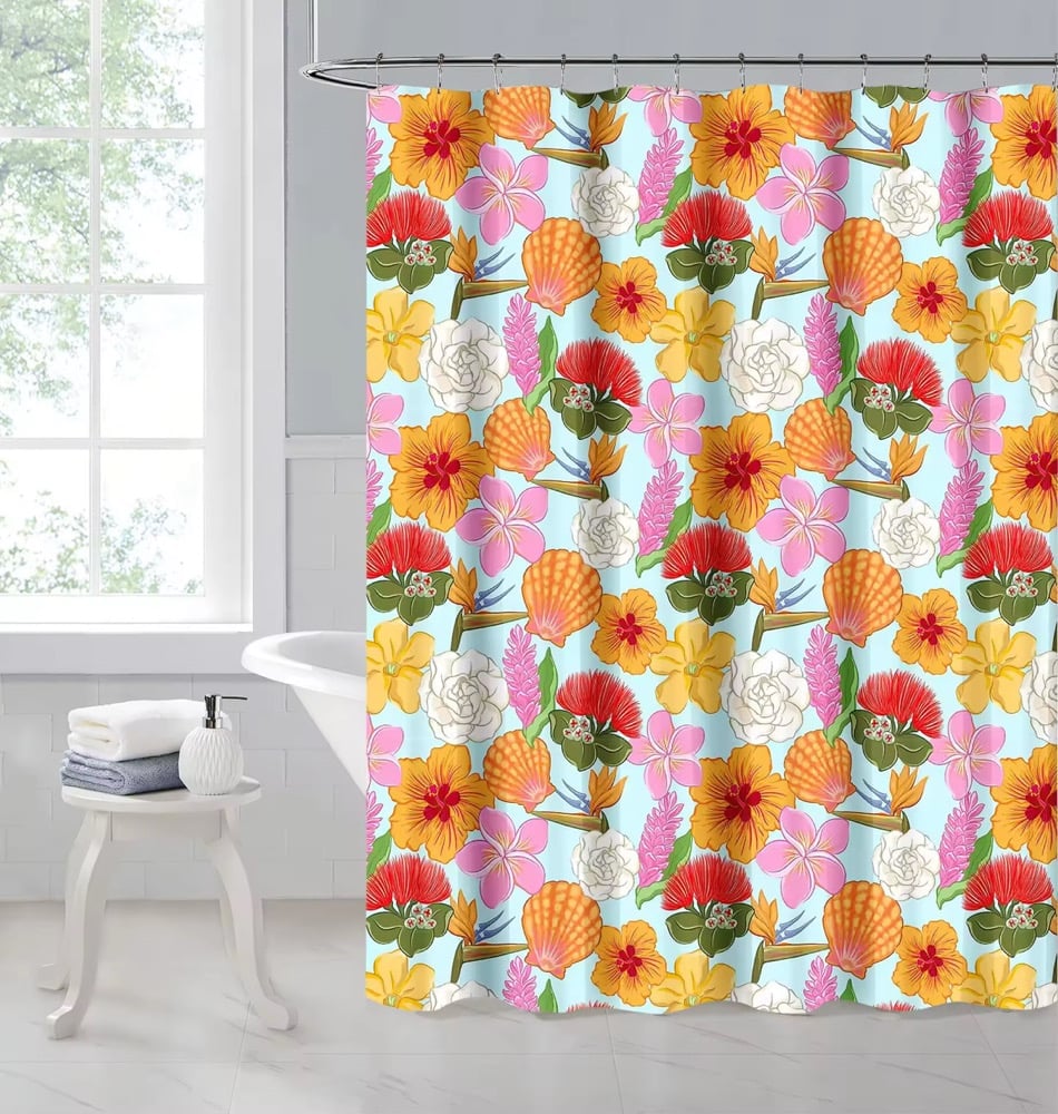 Image of Tropical Puas Shower Curtain