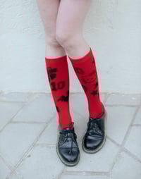 Image 1 of Red High Socks