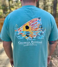 Image 1 of Georgia Redfish Pocket Tee Seafoam 