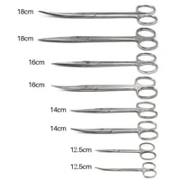 Image 3 of 12.5Cm/14Cm/16Cm/18Cm Dental Stainless Steel Surgical Scissors Forceps Straight Curved Medical Tools