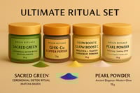 🌿 Ultimate Ritual Starter Pack – 4 Ancient Glow Powders for Sculpting + Radiance