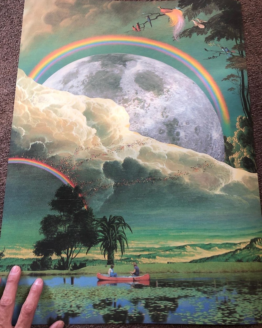 Rainbow moon poster 